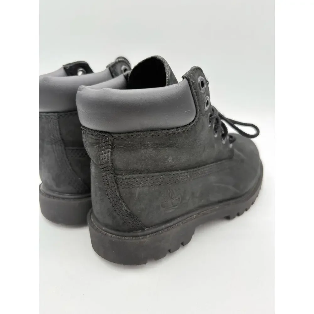 Kids Timberland Black Leather Boots Size Little Kids 11
